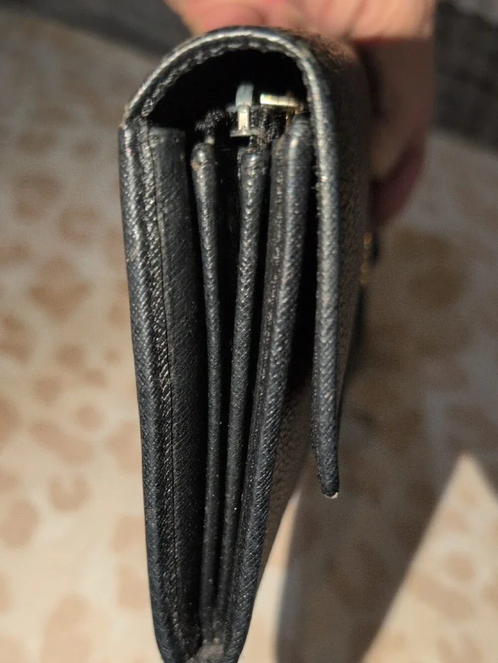Celine Black Macadam Monogram Canvas Continental Wallet  - Vintage